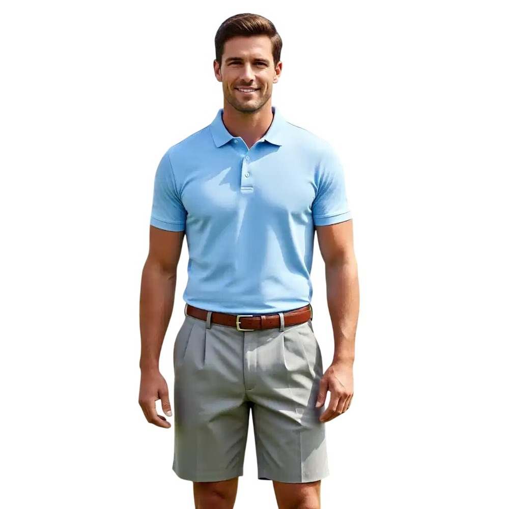 Roundtree &‎ Yorke Travel Smart Mens Pleated Shorts   Expander Waistband 30 NWT